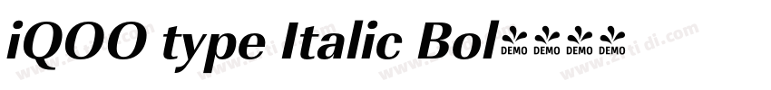iQOO type Italic Bol字体转换